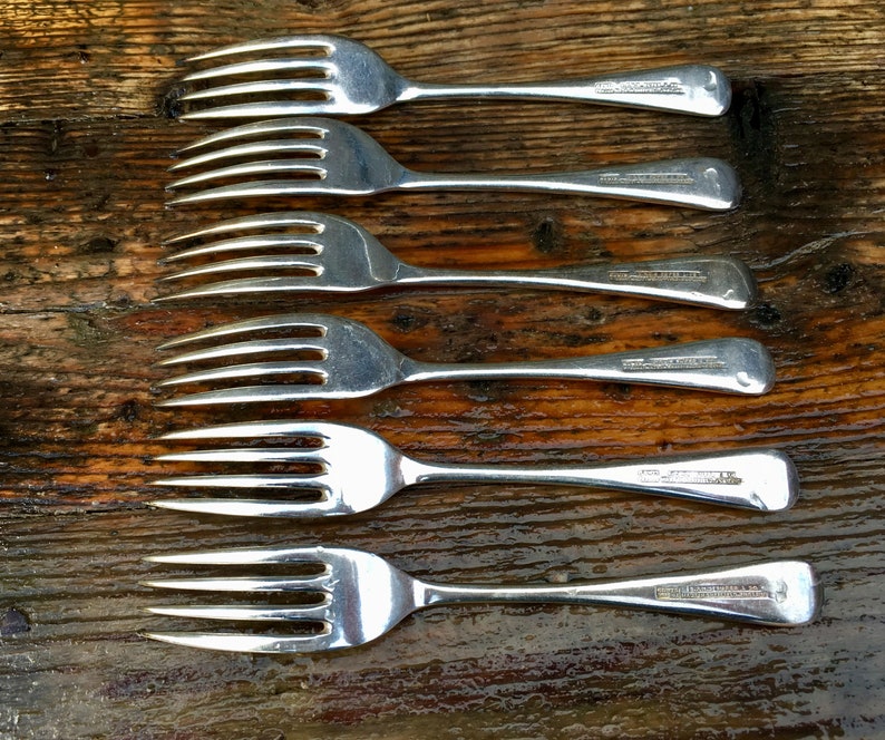 English Silverplated Sheffield EPNS A90 Forks set of 6