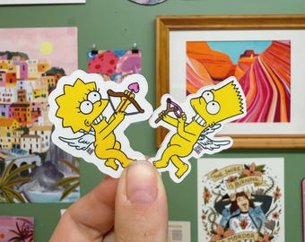 Bart & Lisa Cherub Stickers - SET