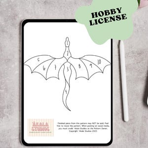 Dragon Stained Glass Pattern- Beginner Friendly HOBBY LICENSE