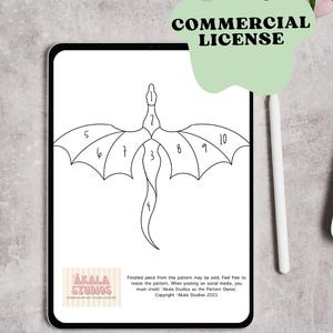 Dragon Stained Glass Pattern- Beginner Friendly COMMERCIAL LICENSE