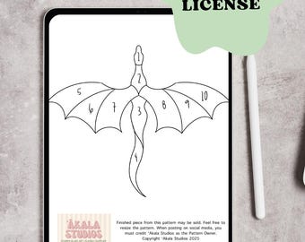Dragon Stained Glass Pattern- Beginner Friendly COMMERCIAL LICENSE