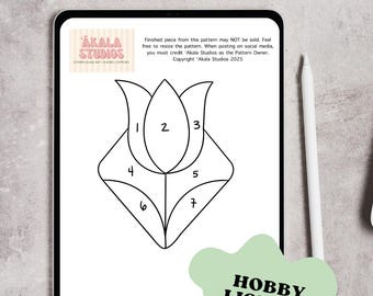 Tulip Stained Glass Pattern- Beginner Friendly HOBBY LICENSE