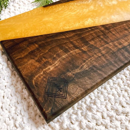 Walnut and Gold/White Epoxy Charcuterie Board Serving shops Board Cheese Tray