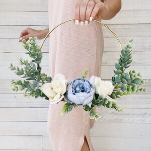 bridesmaid floral hoop