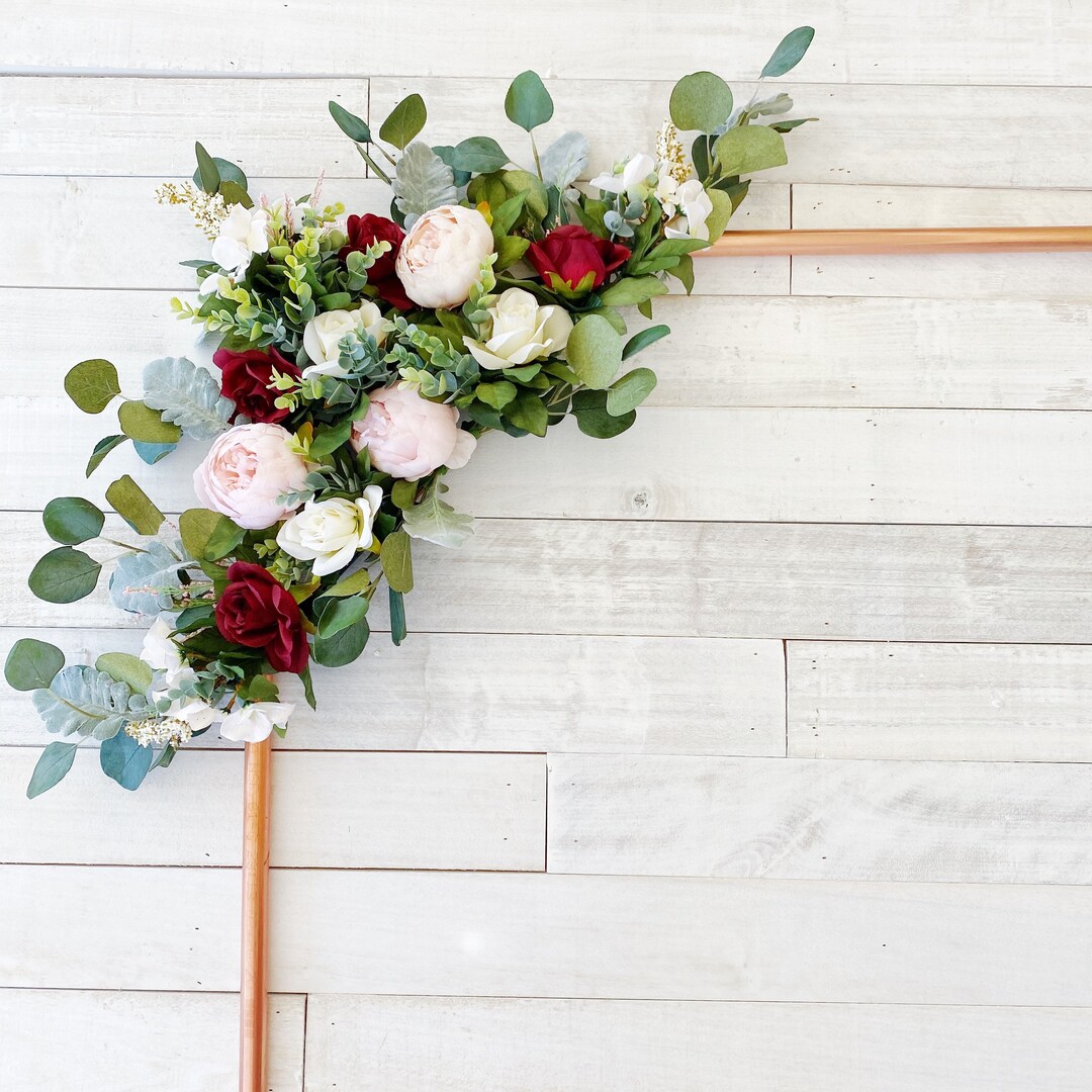 Floral Swag Wedding Arch Floral Wedding Floral Arrangement Etsy
