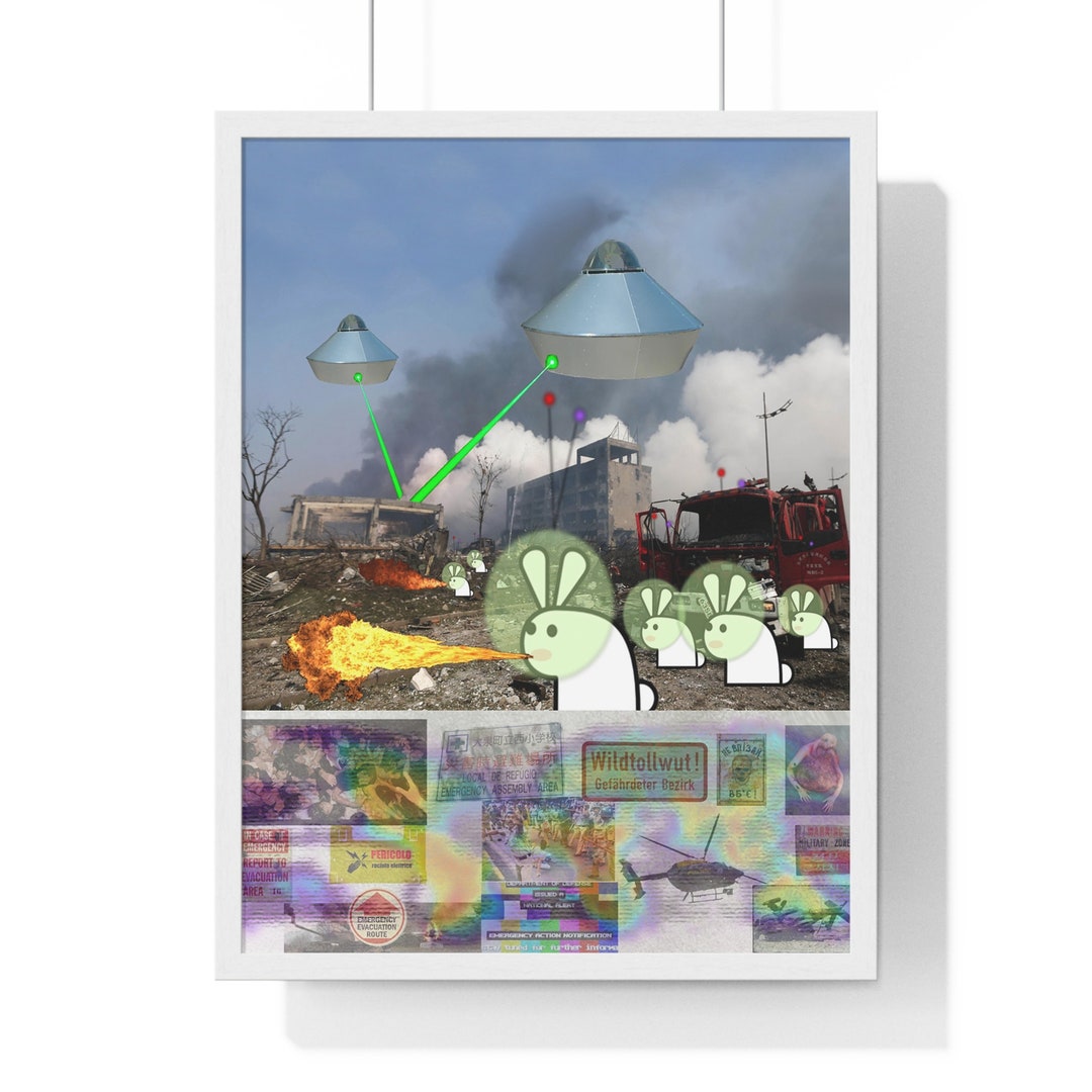 Cute Bunny Apocalypse Premium Framed Vertical Poster - Etsy