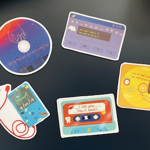 Cavetown Retro Music Stickers