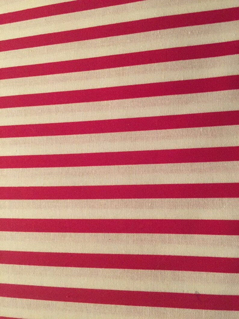Red and White Stripe Fabric by Robert Kaufman 60 wide Etsy