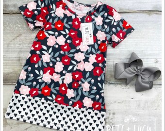 Pete + Lucy Ladybug Love Long Sleeve Dress