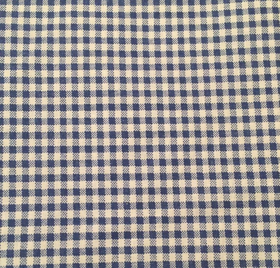 Fabric by the Metre ~ 100/% Cotton Homespun Check Gingham ~ NAVY check fabric