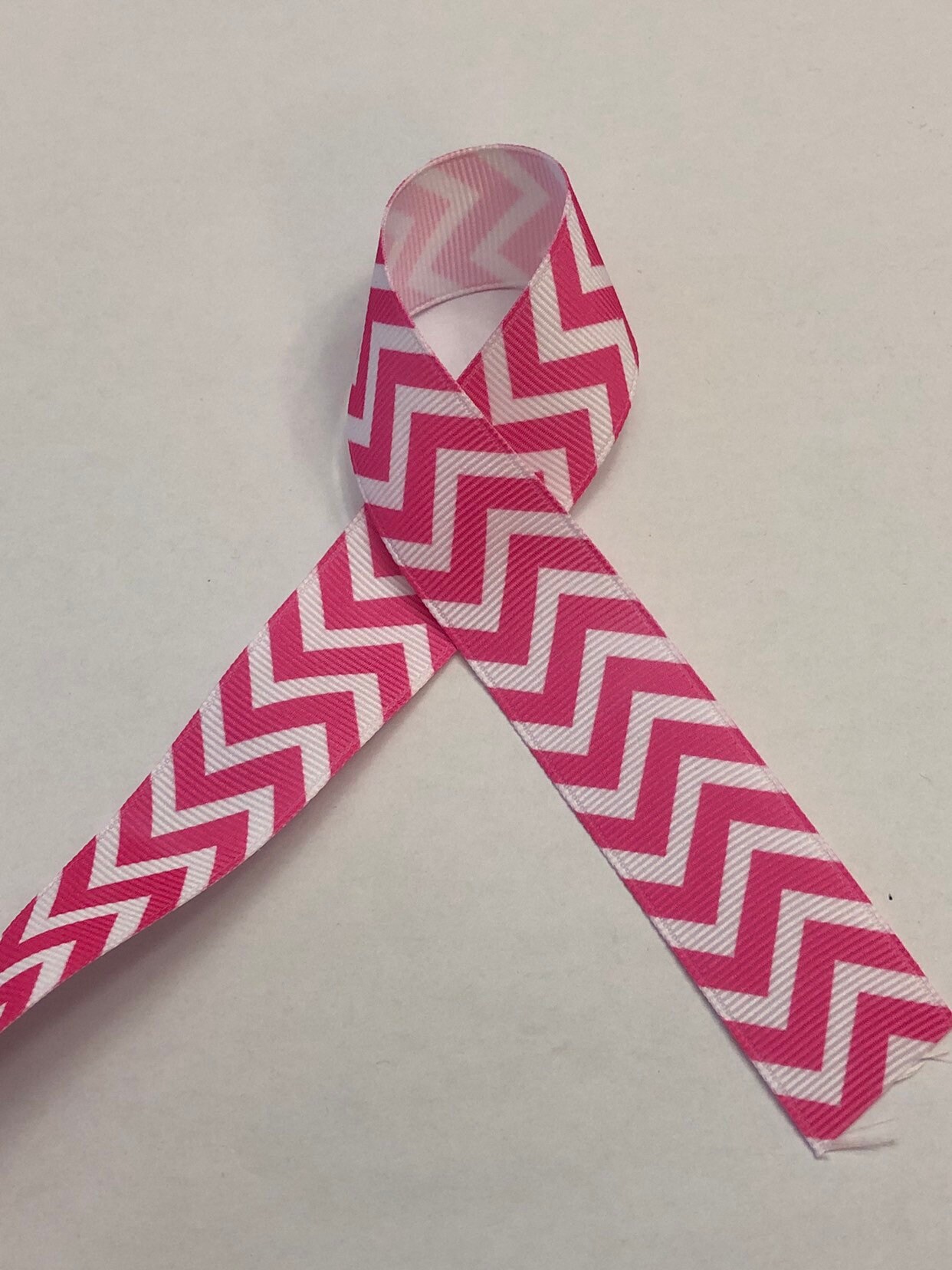 Grosgrain Chevron Ribbon 7/8\" - 10 Yards - Pink