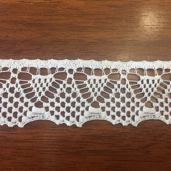 Ecru Lace 1 3/8" wide cut by the yard nylon