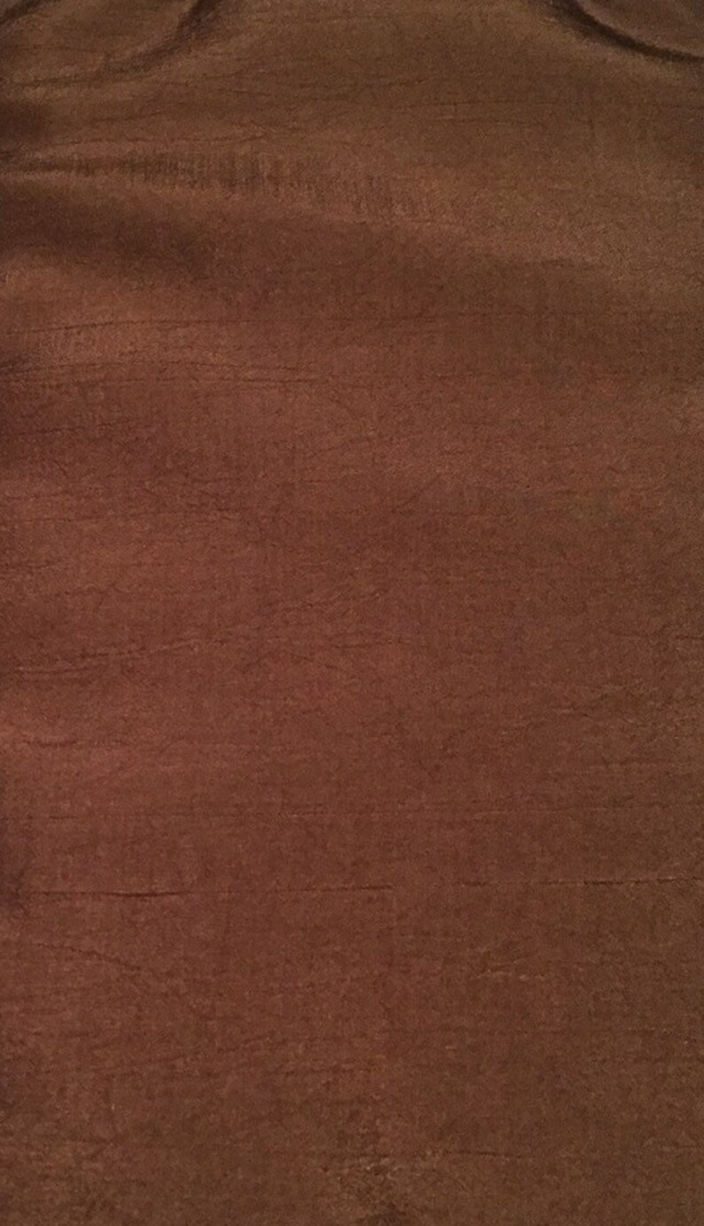Chocolate Brown Raw Silk Fabric 45 wide