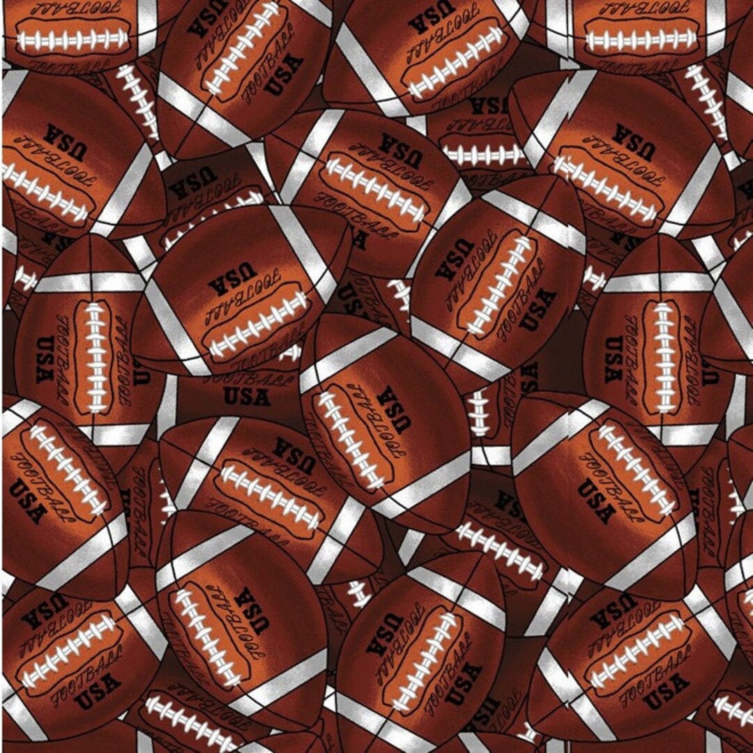 All About Football Antipill Polar Fleece David Textiles 60 Wide 1 Yard Cut Etsy
