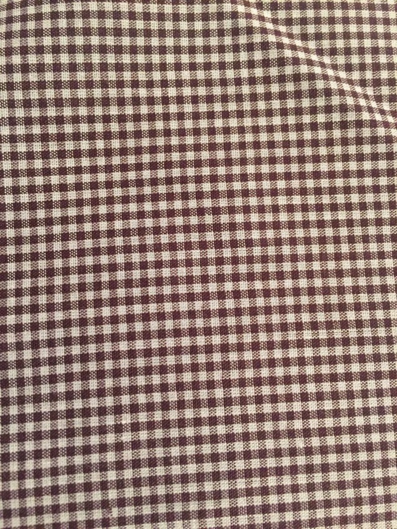 Brown Gingham Check 1/16 Fabric Poly/Cotton 60 | Etsy