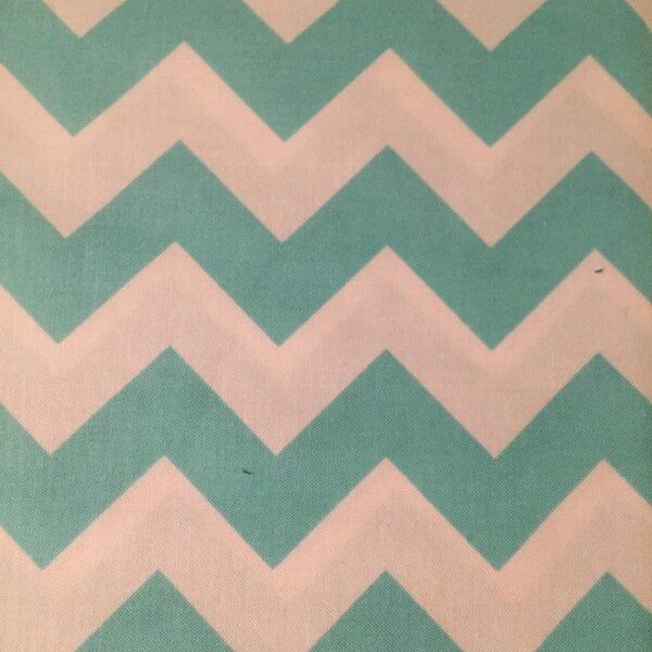 Riley Blake Teal Chevron Fabric 100% Cotton 44" wide