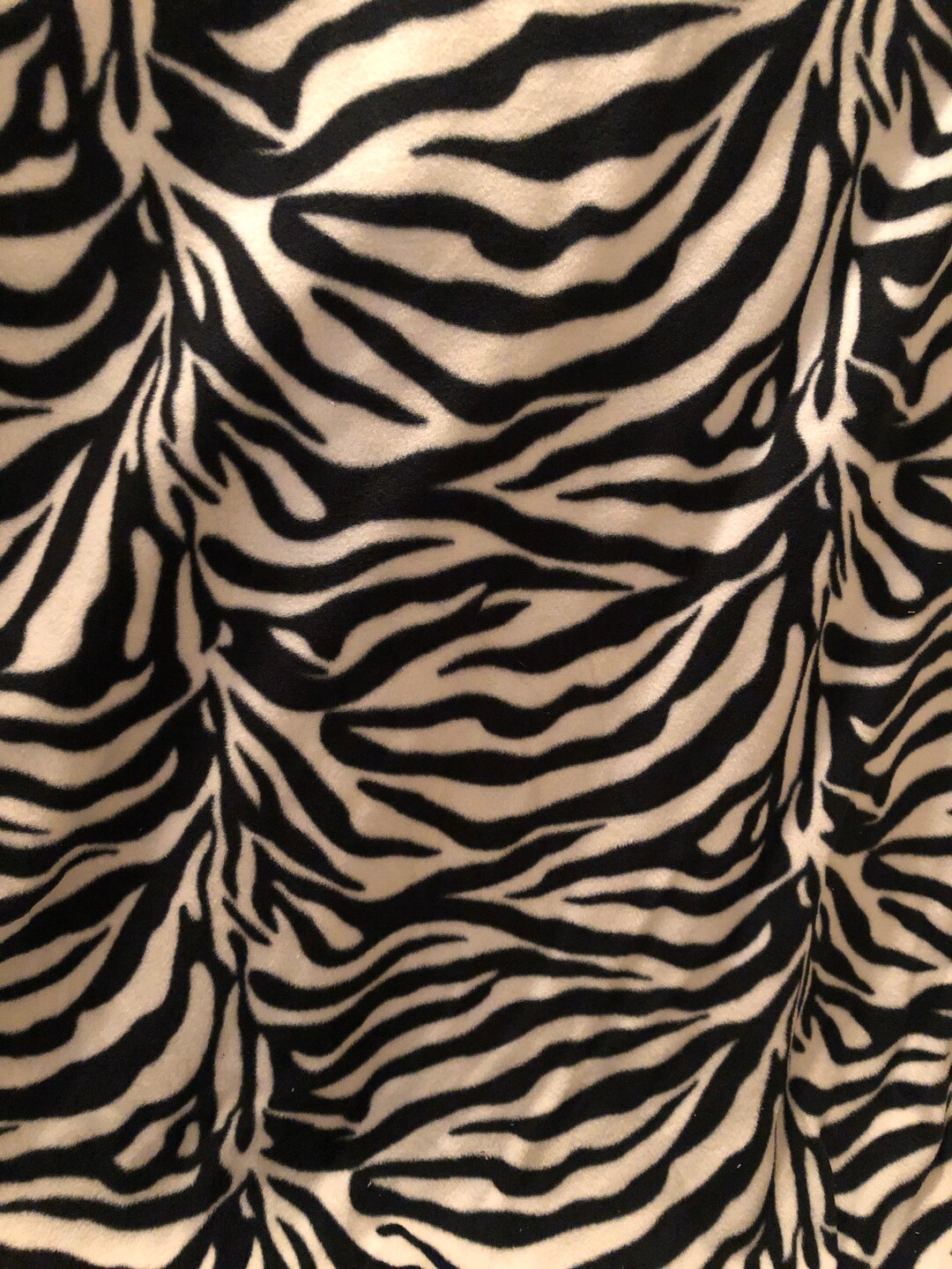 Zebra Print Fleece Fabric 60 Wide 100 Poly Cut by the Yard Etsy