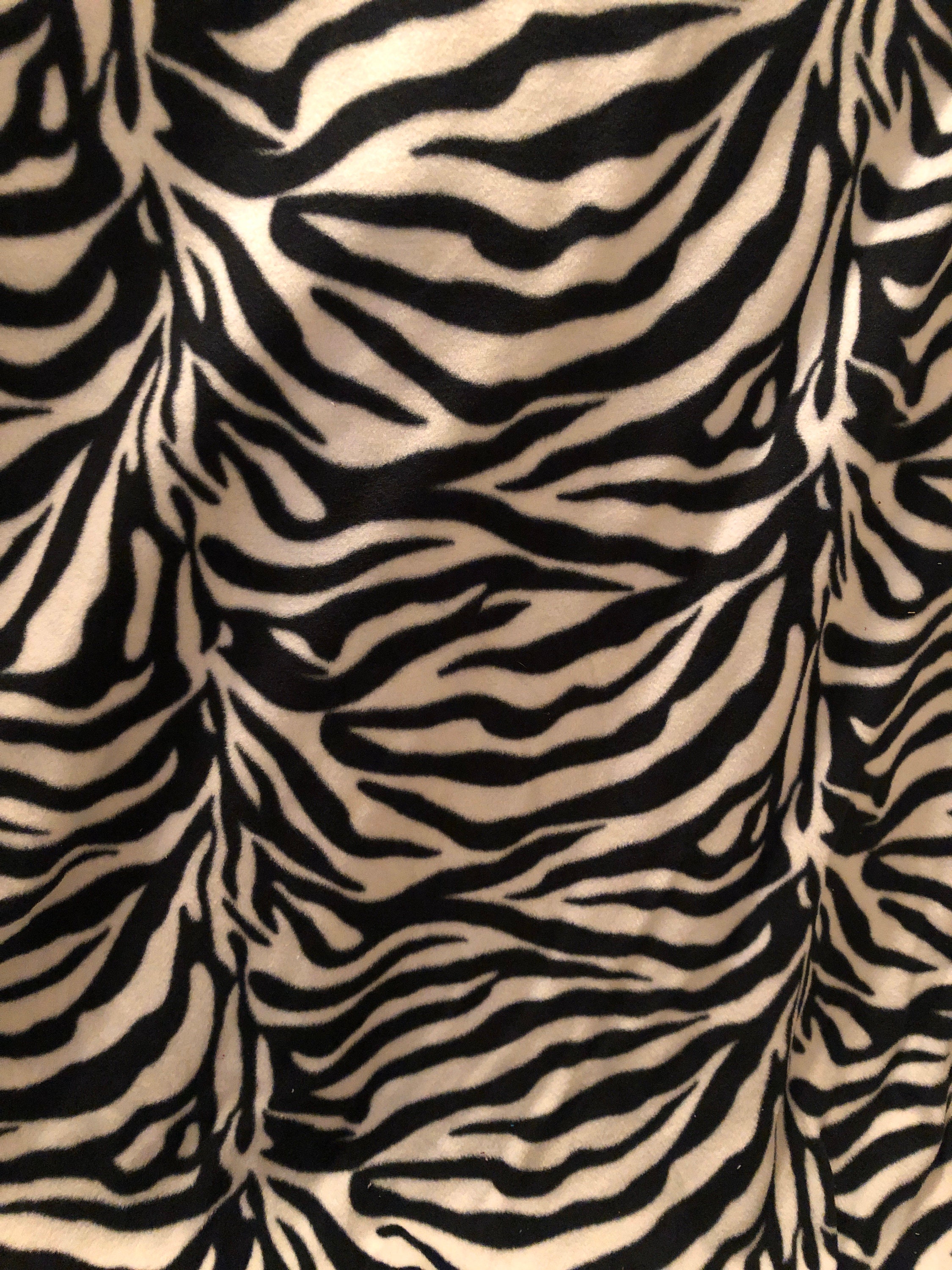 Zebra Print Fleece Fabric 60 wide 100% poly cut by the yard  Etsy