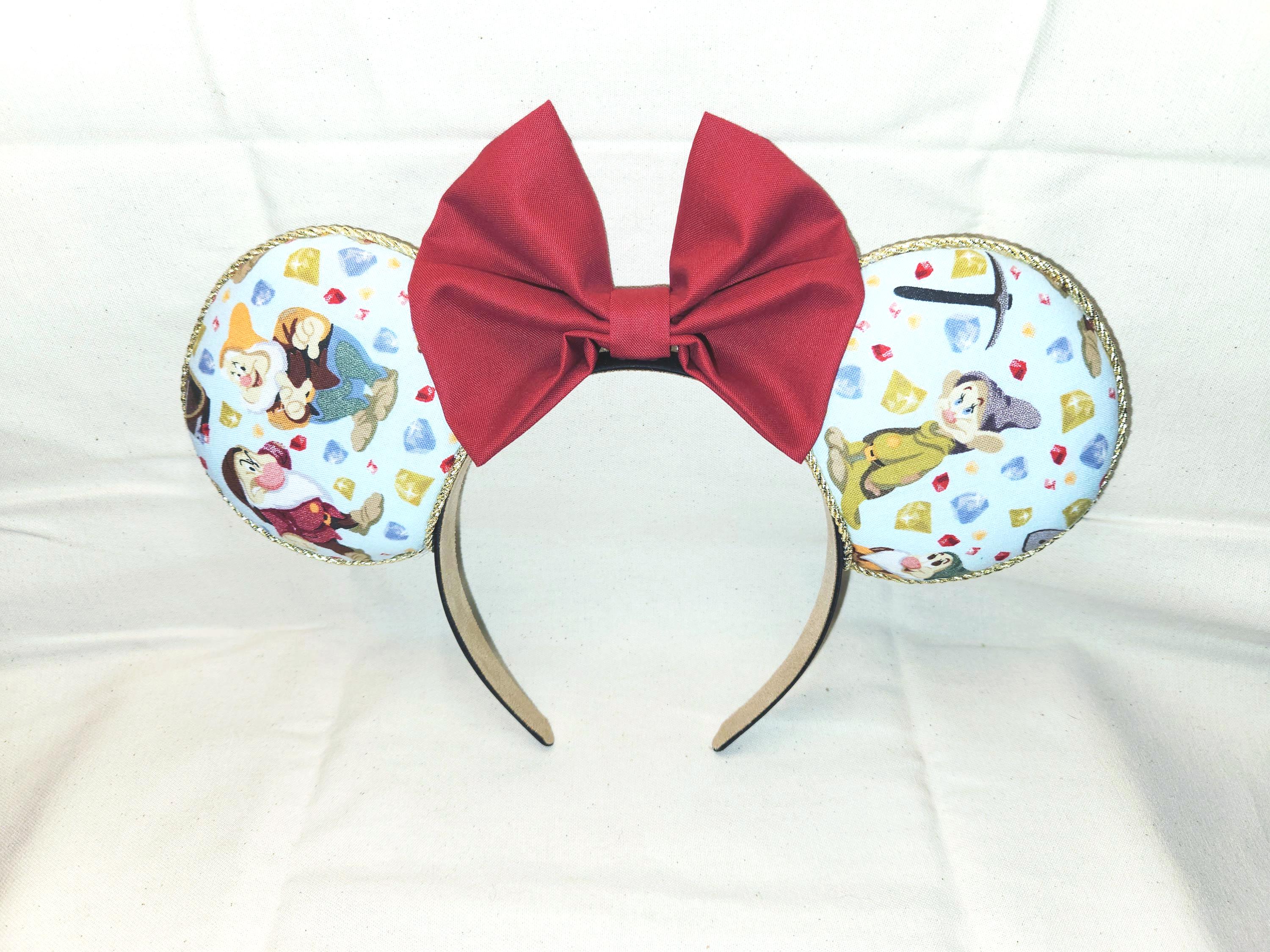 Custom Snow White and the Seven Dwarfs Minnie Ears Snow White Mickey Ears - Mouse Ears Headband – Little Ears  main image 4