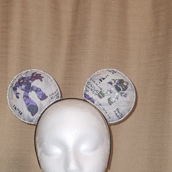 Buzz Lightyear Inspired Mouse Ears/Buzz, Zurg Inspired Mouse Ears/Buzz Lightyear No Bow Ears/READY TO SHIP