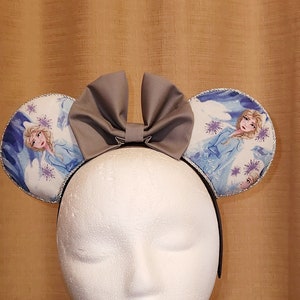 Frozen Inspired Minnie Ears - Snow Queen Elsa - Handmade - Ready to Ship