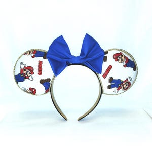 Mario Inspired Mouse Ears - Fun and Playful Design for Gamers- Handmade - READY TO SHIP