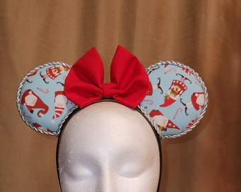 CLEARANCE/Gnome Christmas Mouse Ears/Christmas Minnie Mouse Ears/Gnome Minnie Mouse Ears/Ready to Ship