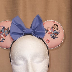 Lilo and Stitch Inspired Minnie Ears - Handmade - Ready to Ship