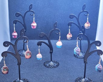 Princess Inspired Cupcake Earrings - Fairy Tale Jewelry