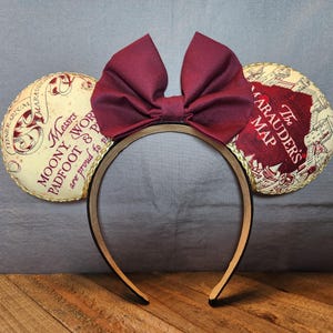 Wizard Map Minnie Ears – Handmade Cotton Mouse Ears