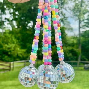 Beaded Disco Car Charm
