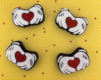 Mickey Heart Straw Toppers, Disney Straw Charms, Disney Straw Buddies, Disney Straw Charms, Mickey Love straw Buddies, Disney Gifts