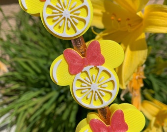 Disney fruit straw toppers, Disney straw topper, straw toppers, straw charms, straw buddies, Lemon straw topper, Disney fruit svg, summer st