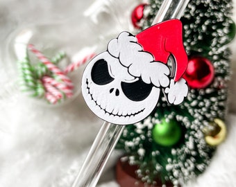 Sandy Claws Straw Toppers, Disney straw Charms, Disney Straw Buddies, Christmas Straw Charms, Jack Skellington svg, nmbc straw charm