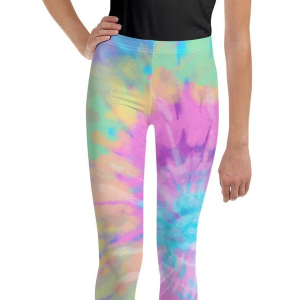 Pastel Tie Dye Youth Leggings