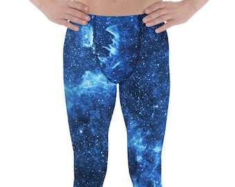 Galaxy Blue Universe Men's Yoga Pants Leggings