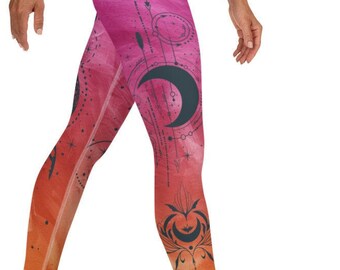 Moon Lotus Geometric Yoga Pants Leggings