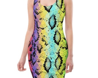 neon snake print dress UO Lime Green Snake Print Slip Dress