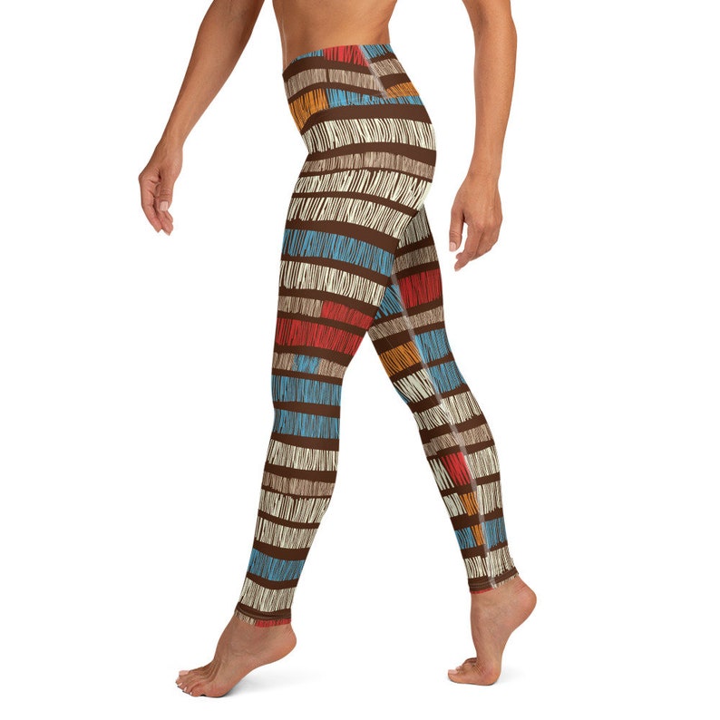 African Print Striped Yoga Pants Leggings | Etsy