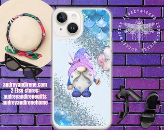 Unicorn Gnome Blue iPhone Case