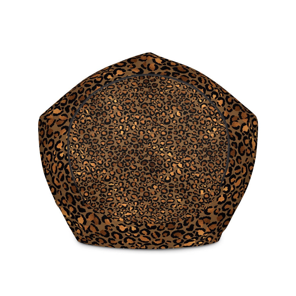 Golden Leopard Print Bean Bag Chair Cover Only Etsy