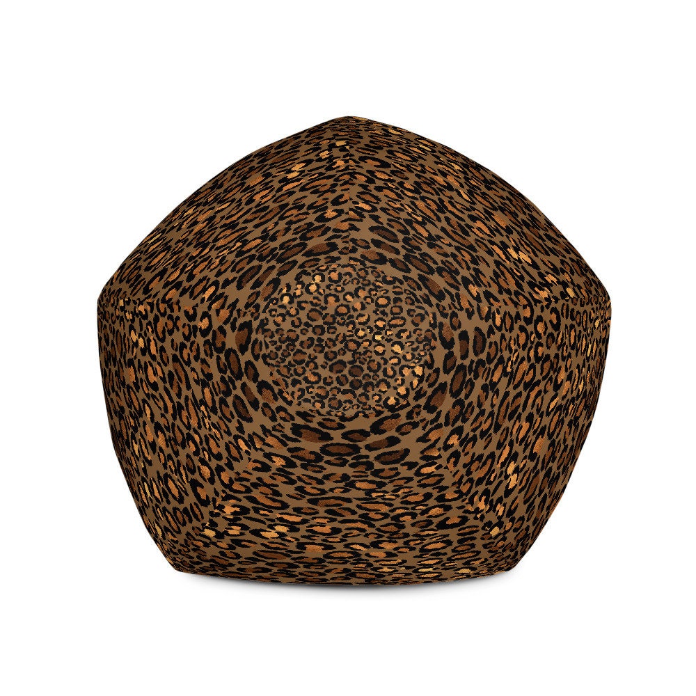 Golden Leopard Print Bean Bag Chair Cover Only Etsy