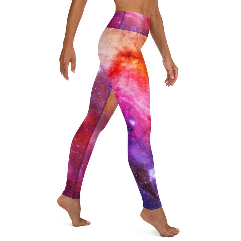 Rainbow Cosmic Galaxy Space Stars Yoga Pants Leggings Etsy
