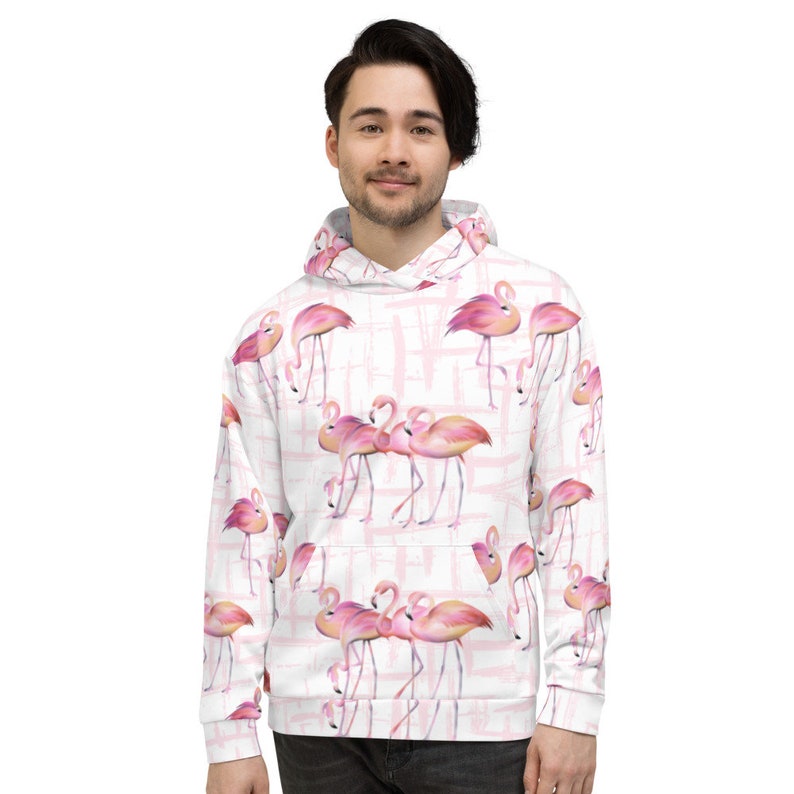 Pineapple Flamingo Print Hoodie Dress
