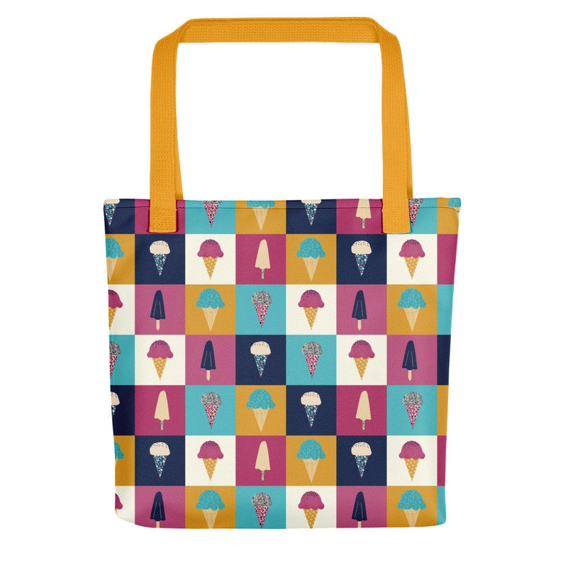 Ice Cream Cone Patches Canvas Tote bag