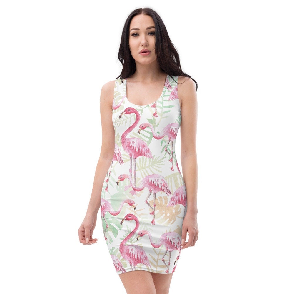 knee length dresses for ladies Adagio Lace-Up Back Mini Dress Flamingo main image 0