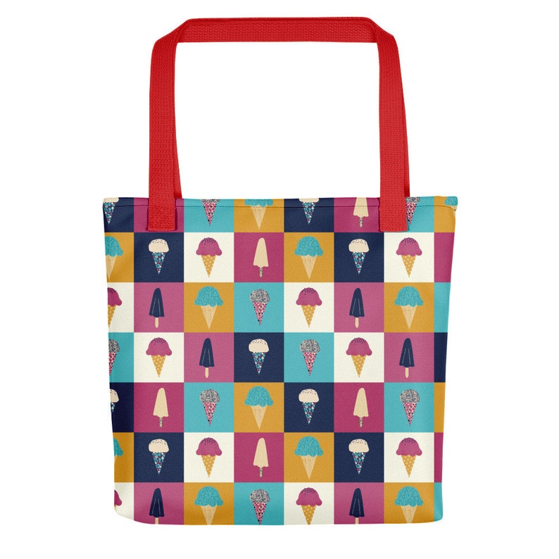 Ice Cream Cone Patches Canvas Tote bag