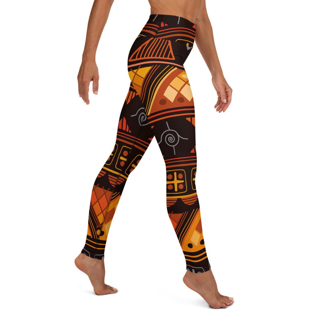 African Print Ethnic Yoga Pants Leggings Etsy