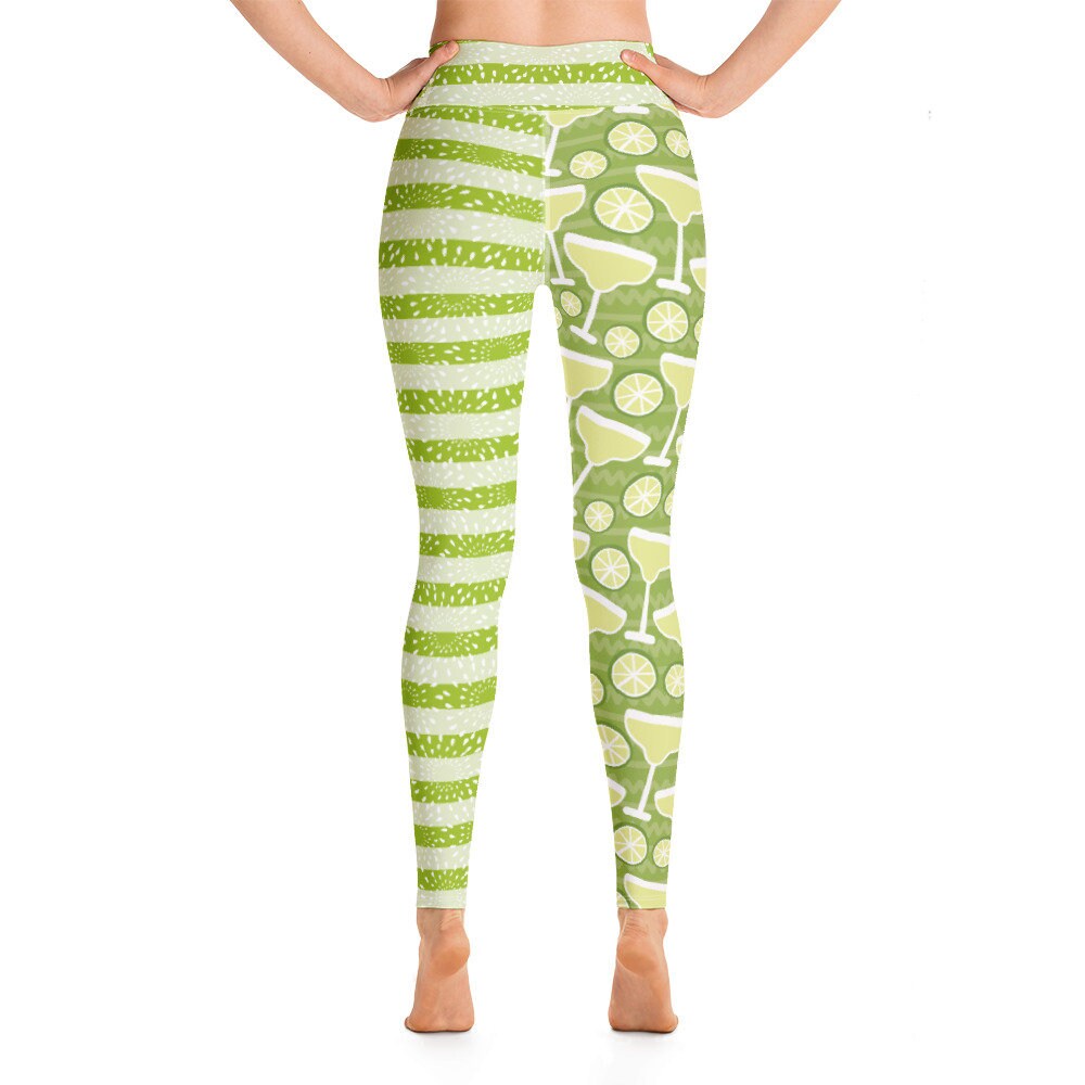 Margarita Stripes Lime Green Yoga Pants Leggings - Etsy UK