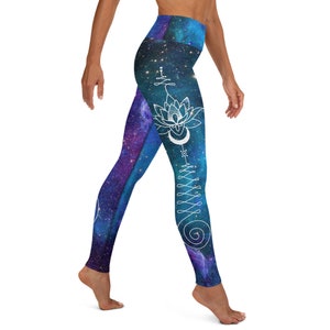 Galaxy Unalome Sacred Geometry Yoga Pants Leggings